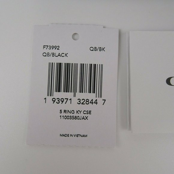 New Coach Five 5 Ring Key Case Holder Crossgrain Leather Black  Gunmetal - Picture 5 of 12